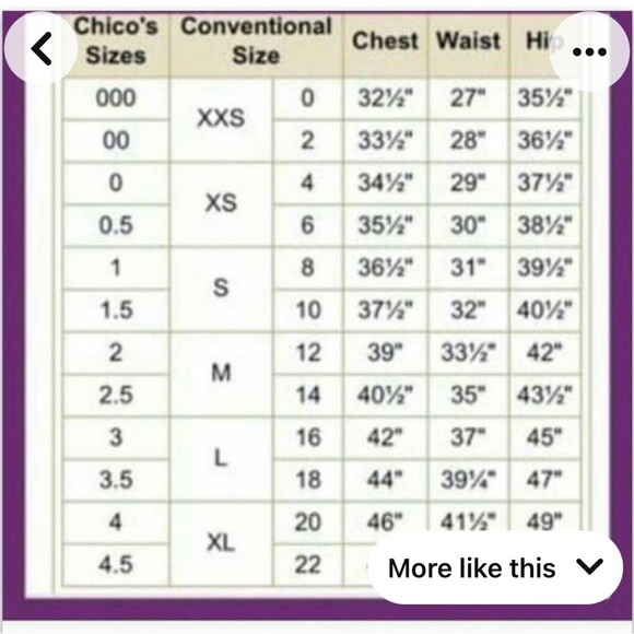 Easywear chicos top size 1 (small) - Picture 7 of 7